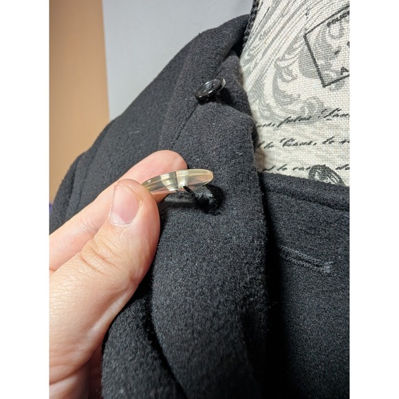 Style & Co.‎ Women's Black Double Breasted Lined Pea Coat Size Large Petite - Picture 8 of 13